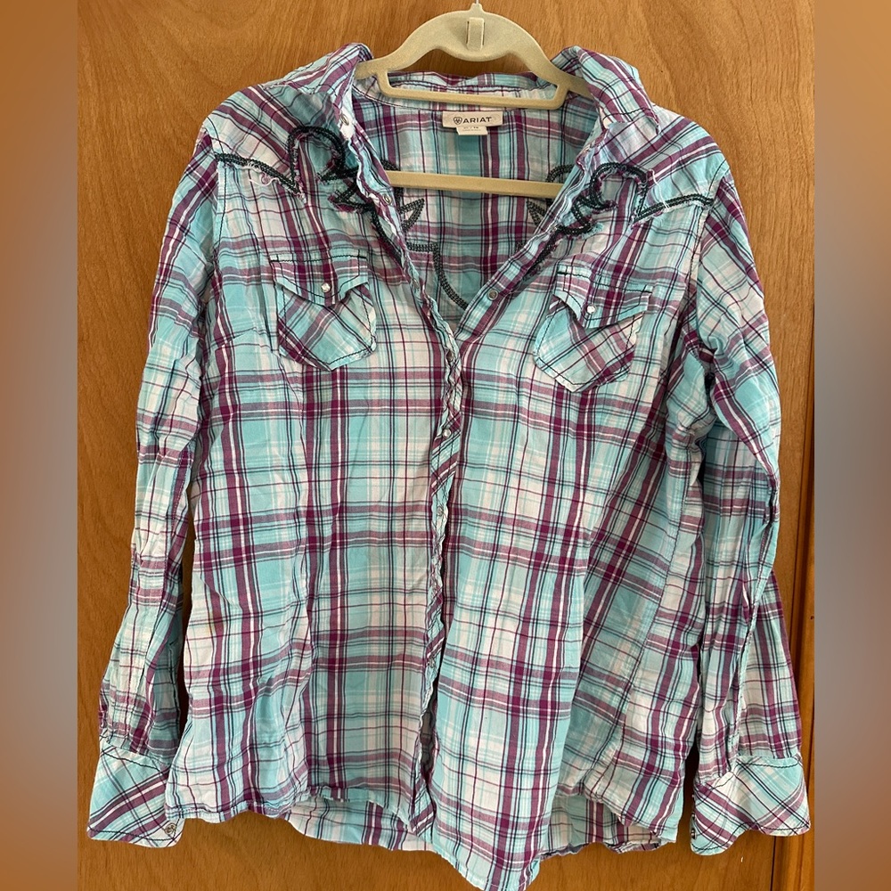 Ariat snap front western shirt size XL